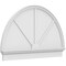 Ekena Millwork Half Round 3 Spoke Architectural Grade PVC Combination Pediment, 54"W x 33-3/4"H x 2-3/4"P PEDPC054X340HRO03 - alternate 1